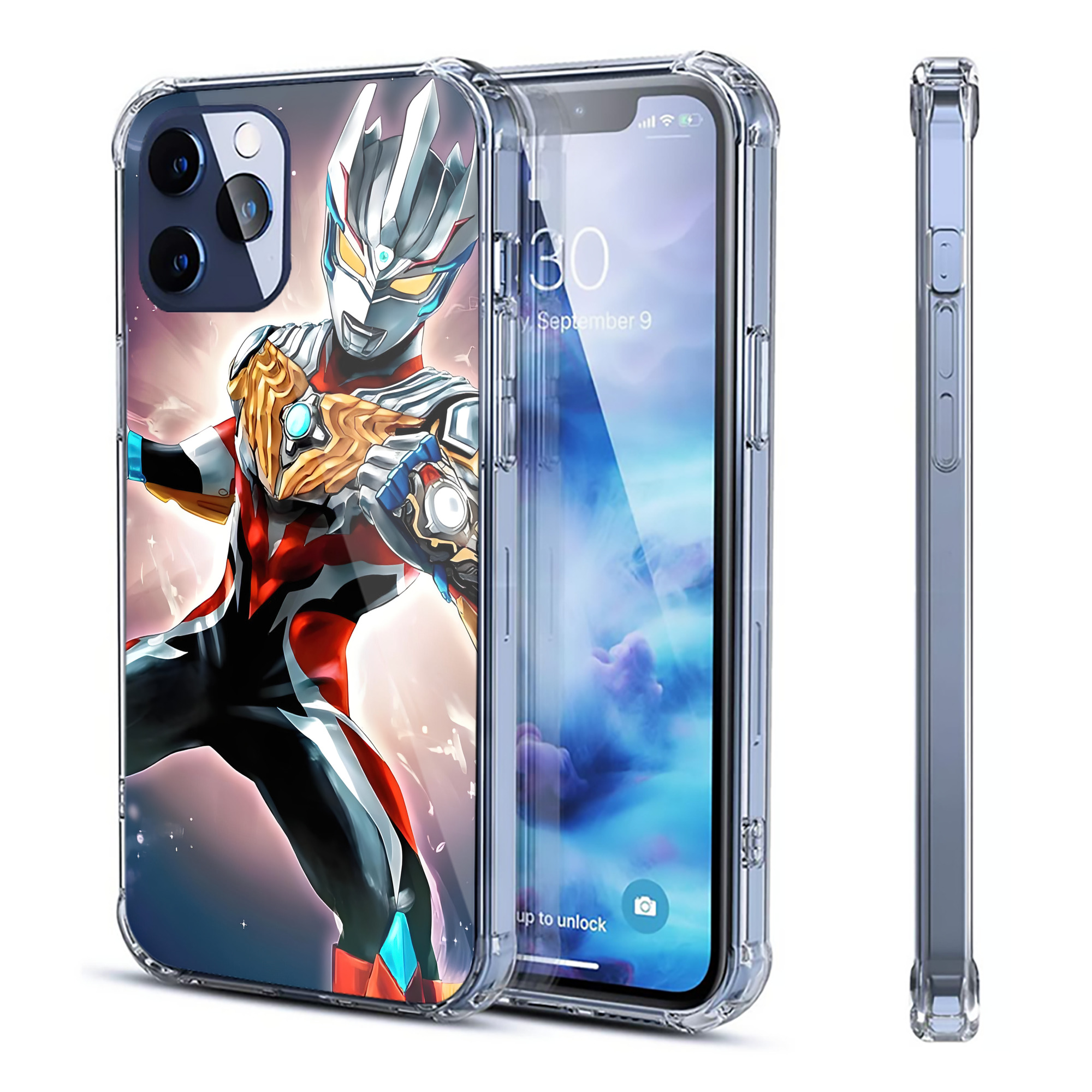 （画像用） ウルトラマン Ultraman 【iPhone 12シリーズ対応】透明スマホケース（クリアソフトケース）